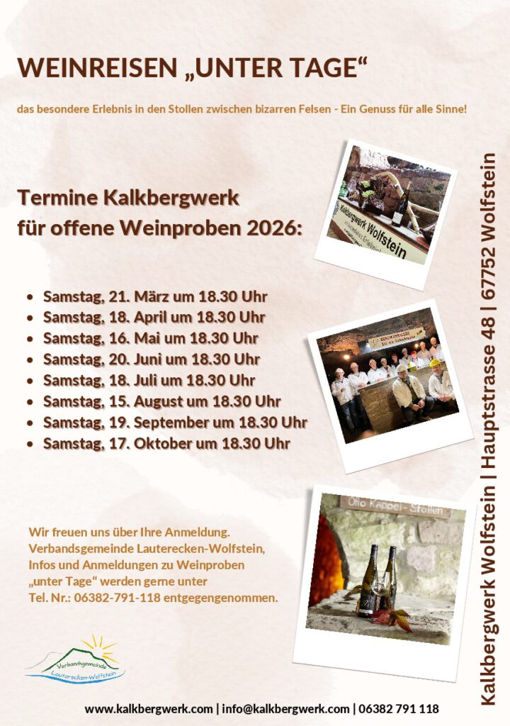 Offene Weinprobe "unter Tage"