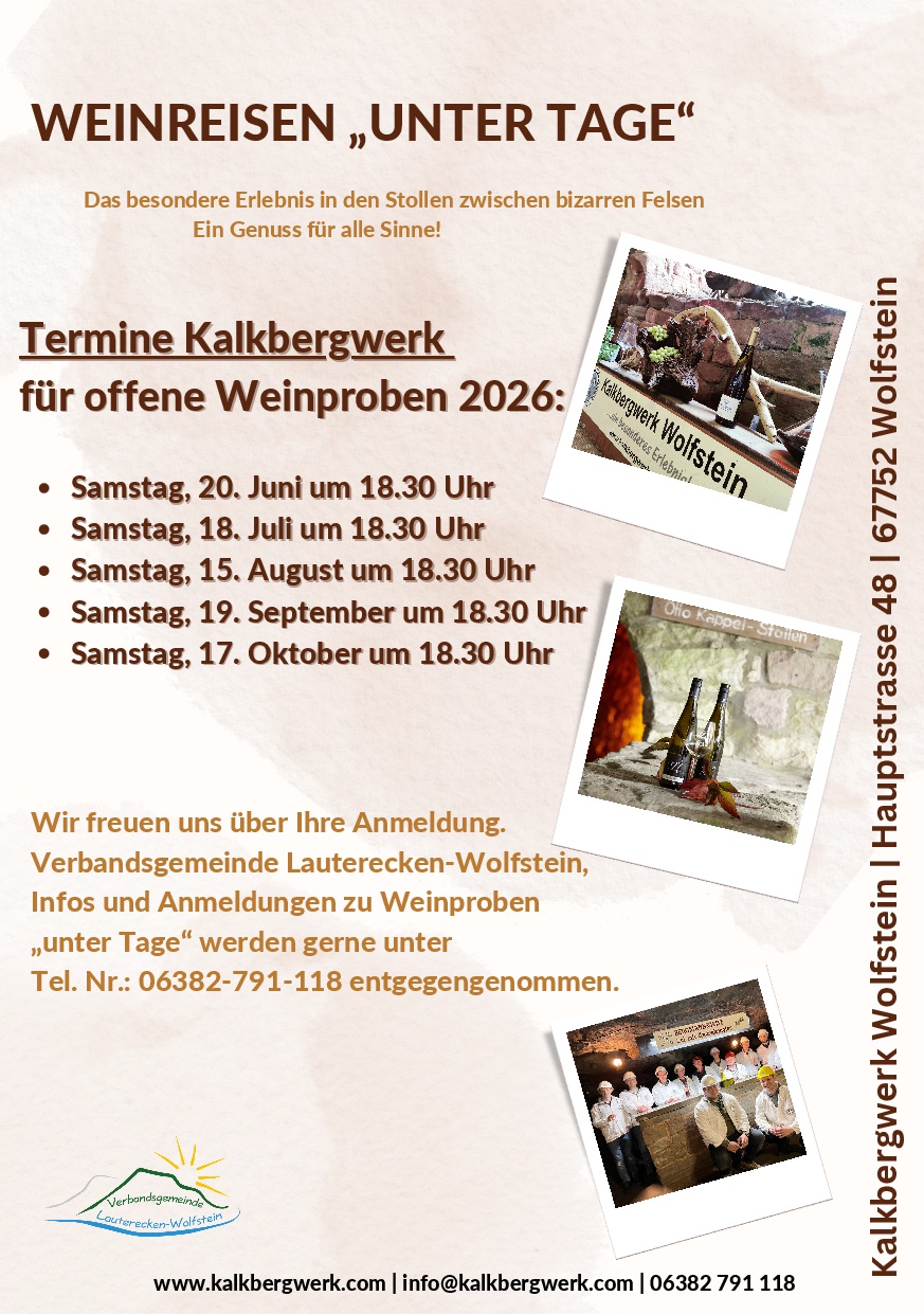 Offene Weinprobe "unter Tage"