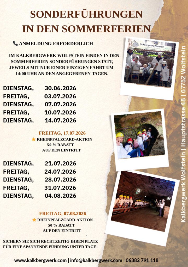 Sonderführungen in den Sommerferien